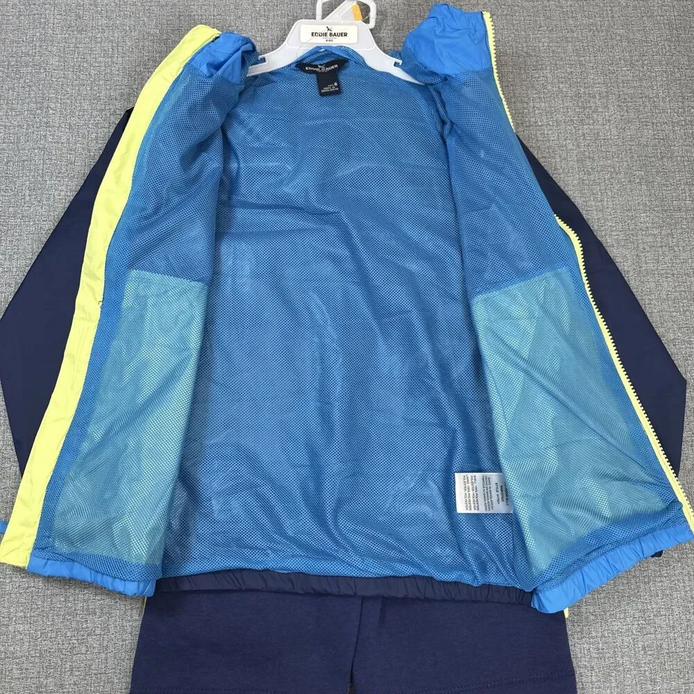 Eddie Bauer Kids 3 PC Jacket, Short , Graphic Tee Set Size 6 Water Resistant